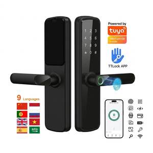 Tuya WiFi Smart Lock Home Cerradura Inteligente with Biometric Fingerprint Scanner Digital Password Ttlock Smart Handle Lock - Product Image 1