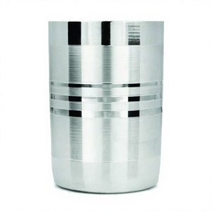 แก้วน้ำสแตนเลสพร้อมแหวนดีไซน์แบบผนังสองชั้นสินค้าโลหะ - Product Image 1