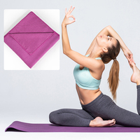Serviette de yoga tissée ECO antidérapante avec points de préhension, absorbante pour le yoga chaud, le Pilates et l'entraînement