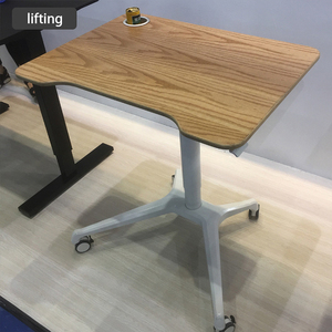 รถเข็นแล็ปท็อปแบบพับได้ปรับความสูงได้ตามหลักสรีรศาสตร์พร้อมล้อล็อกโต๊ะคอมพิวเตอร์ - Product Image 2