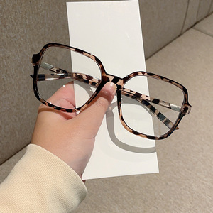Grandes lunettes Anti-lumière bleue pour femmes mode polygone PC cadre unisexe lunettes rétro lunettes pour dames - Product Image 2