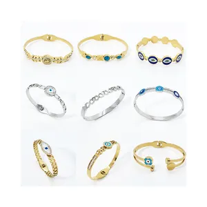 Byron perhiasan desainer merek fashion jewelry18K Zircon berlapis emas 18k kuku berkilau campuran es gelang wanita