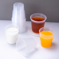 Logo personnalisé Tasse à café jetable en plastique transparent réutilisable pour fête Tasse PP pour boisson de jus