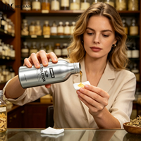 Bouteille en aluminium anti-lumière avec bouchon à vis, 40 ml-250 ml, étanche, pour emballage d'huiles essentielles, avec logo personnalisé