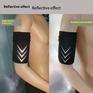 Personalizado al por mayor Simple elástico deportes Jogging brazo bolsa reflectante ajustado teléfono móvil funda de muñeca Night Running Fitness - Product Image 2