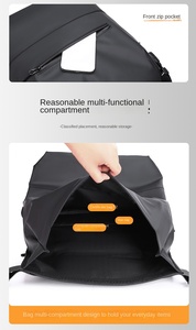 Sac à dos tendance grande capacité à fermeture éclair, sac à dos <span class=keywords><strong>de</strong></span> sport, sac pour ordinateur portable pour étudiants et professionnels - Product Image 6