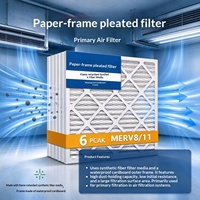 Filter Udara HVAC Kardus 20x20x1 Merv 8/11, Filter Kertas AC, Filter Pengganti, Pengganti Filter HEPA