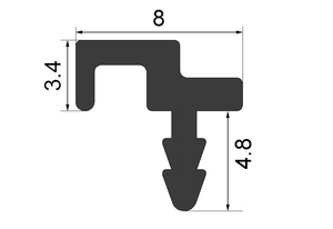 Decorazione di alta qualità in alluminio angolo T a forma di piastrelle per mobili decorativi - Product Image 6