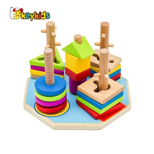 2019 New Design Stacking Wooden Baby <strong>Shape</strong> <strong>Sorter</strong> for Early Development W13E084 - Product Image 1
