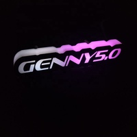 Badges LED personnalisés pour voiture et taxi, étanches IPX7, avec application, série RGB Flow 3D, logos automobiles, emblèmes de calandre avant