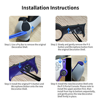 Barre de décoration de remplacement pour le portail PS Bande lumineuse colorée personnalisable Installation facile Mise à niveau esthétique pour la configuration des jeux