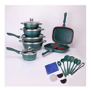 23 Pcs Nieuw Product Hot Koop Aluminium Medische Steen Kleur Non-stick Kookgerei Set Keuken Kookgerei Set