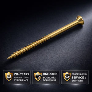 Vis à bois en laiton à tête ovale DIN 95 fendue à embase fraisée, classe 4.8 et 6.8, fixateur de meubles antiques Sokun - Product Image 1