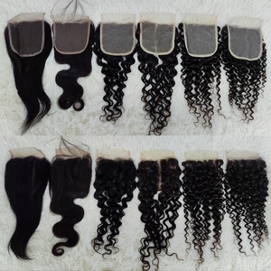 Cheveux humains vierges bruts à cuticules alignées, Frontal en dentelle HD 13x4 pré-épilé avec baby hair, Closure en dentelle HD 5x5 - Product Image 2