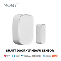 MoesHouse Tuya ZigBee Detektor Sensor Gerbang Pintu Jendela Pintar Sistem Alarm Keamanan Rumah Pintar Remote Control Aplikasi Tuya Smart Life