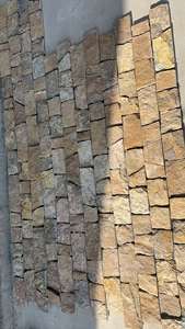 야외 벽 클래딩을위한 새로운 디자인 절단되지 않은 Z 자형 천연석 후면 그물 타일 내구성 친환경 호텔 빌라 외부 - Product Image 3