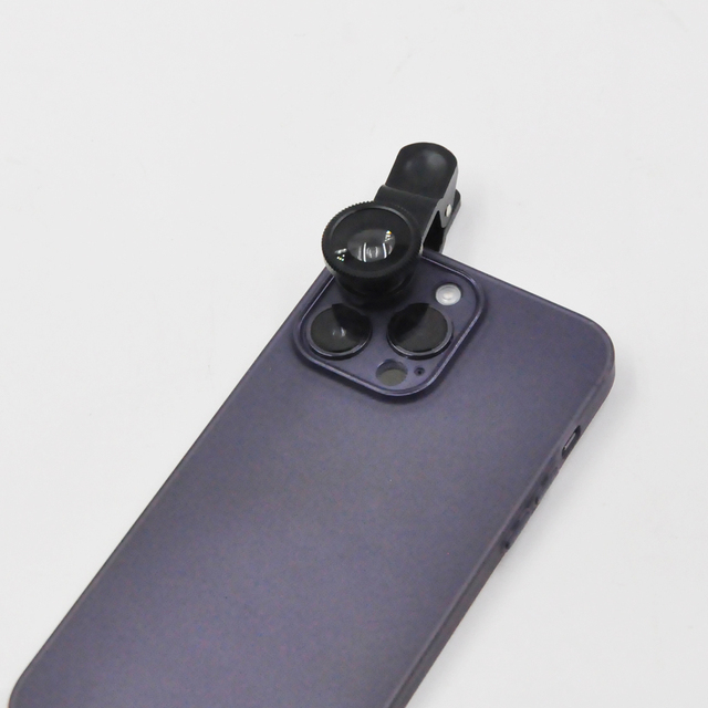 3-in-1 Wide Angle Macro Fish Eye Lens for Mobile Phones Universal Smartphone Camera Lenses with Clip for Bed or Desk Use