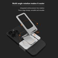 Support de téléphone portable de bureau pliable, réglable, rotatif à 360°, en alliage de zinc, étanche et portable