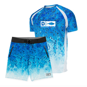 Camicia mimetica da uomo a maniche corte con stampa digitale, protezione UPF 50, in maglia, per <span class=keywords><strong>la</strong></span> pesca, taglie forti, stile casual - Product Image 1