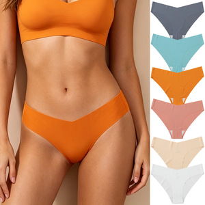 Sous-vêtements pour femmes grande taille avec logo personnalisé, <span class=keywords><strong>culotte</strong></span> invisible basique ultralégère en microfibre, coupe ajustée, bikini sans couture - Product Image 2