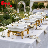 TIANXING 6L 9L Chauffe-Plats Électrique Professionnel en Acier Inoxydable Blanc Doré pour Buffet – Matériel de Restauration Hydraulique