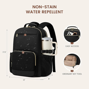 Mochila Moderna para Portátil para <span class=keywords><strong>Mujer</strong></span> con Bolsillo, Portavasos de Gran Capacidad, Bolsa de Viaje para Computadora de 15.6 Pulgadas - Product Image 6