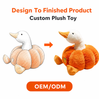 Peluche personnalisée en forme d'oie, anti-stress, en tissu ultra doux, fabrication OEM/ODM, poupée de personnage en peluche pour IP originales, directement de l'usine