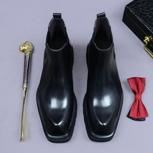 Botas Martin de Alta Calidad para Hombre, con Diseño que Aumenta la Altura, Estilo Inglés y Chelsea, Transpirables, Modernas, de Piel Vacuna - Product Image 6