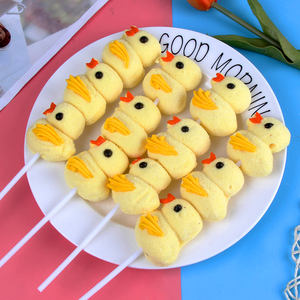 Sucettes en guimauve en forme de canard jaune, saveur fruitée, prix usine, en boîte, pour enfants - Product Image 3