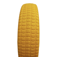 Prix d'usine 14 pouces PU mousse roue OEM couleur pneu symétrie moyeu en plastique pour toutes sortes de voitures jouets jardin Wagon roue remplacement