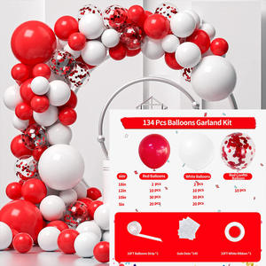 Excepcional nuevo conjunto de cadena de bolas nupciales con guirnalda de diseño arqueado para decoraciones de fiesta de cumpleaños Globos de Oro Negro rojo púrpura - Product Image 4