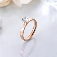 Ensemble de 3 bagues géométriques rondes en acier inoxydable micro-incrustées de zircon, style luxe léger, best-seller, accessoires de mode pour couple