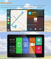 Android IOS CarPlay 1080P 4K Monitor Cámara trasera Sistema de seguridad Pantalla táctil de 7 pulgadas Coche HD Espejo retroviso
