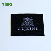 Étiquette de tissu de vêtement de logo privé personnalisé 100% coton biologique vêtements Jacquard haute densité étiquette tissée en satin étiquettes tissées de vêtements