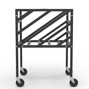 Mécanisme de verrouillage JH-Mech Chariot de volleyball en métal enduit de poudre à conception de cadre en acier robuste avec roues - Product Image 3