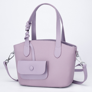 Bolso de mano de cuero de vaca para mujer con forro de poliéster de textura transparente y correa para el hombro Bolsos de mano estilo Hobo - Product Image 5