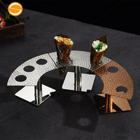 Soporte de acero inoxidable para rollos de mano de Sushi, soporte de cono de gofres, soporte de exhibición, soporte de cono de helado