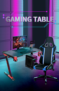 Bàn Máy Tính Thiết Kế Mới Hiện Đại Với Đèn Led Điều Chỉnh Chiều Cao Bàn Chơi Game Rgb Black Metal Biểu Tượng Tùy Chỉnh Bàn Văn Phòng 1 Chiếc - Product Image 2