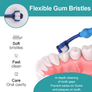 Ideas de nuevos productos 2024, gran oferta, cepillo de dientes para perros con cabeza de tres lados, limpieza bucal, cepillo de dientes para mascotas para limpieza de mascotas - Product Image 2