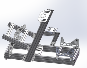 Nouveau design, extrusion d'<span class=keywords><strong>aluminium</strong></span> 40120, cockpit de simulation de course inclinable, cadre de conduite de jeu personnalisable et réglable pour simuler une conduite réelle - Product Image 6