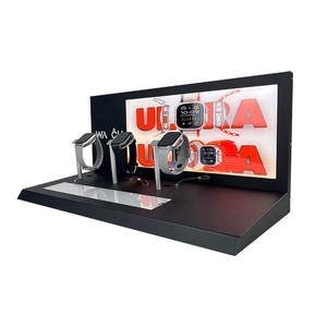 Tùy chỉnh Đồng hồ điện tử hiển thị đứng màu đen phù hợp với kim loại đồng hồ chủ với dây chống trộm cho trung tâm mua sắm hiển thị đứng - Product Image 1