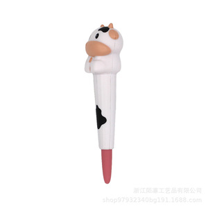 Poignée anti-stress en mousse PU en forme de vache pour enfants et usage au bureau - Product Image 2
