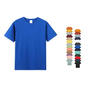 Herrenmode Einfarbige T-Shirts Übergröße fallschulter 100% Baumwolle T-Shirt individuelles Logo leichte T-Shirts
