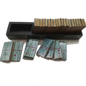Jeu de dominos double six en bois et résine, fait main, de haute qualité, moderne, pour enfants et adultes - Product Image 4