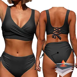 LEVEL WM2201 Women's Leak proof underwear period panties Competition swimwear 2 Piece swimsuits bikini set