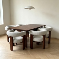 Chaise de salle à manger nordique moderne personnalisable, revêtement en tissu, rembourrage en éponge, structure en bois massif pour la maison, la salle à manger, le restaurant, l'hôtel