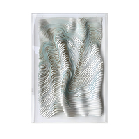 Sculpture murale texturée 3D abstraite personnalisée en gros pour œuvres d'art d'hôtels de luxe et décoration immobilière