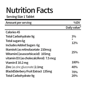 Holunderbeer-Gummis für Erwachsene Tägliche Immununterstützung Nahrungsergänzungsmittel Vitamine C D E Zink Schwarzer Holunderextrakt Natürlich für Schwangere - Product Image 2
