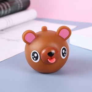 Tête d'animal réaliste à presser, jouet anti-stress en mousse TPR à récupération lente, jouet sensoriel Kawaii pour le bureau - Product Image 5