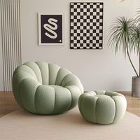 Fauteuil individuel en forme de citrouille populaire sur Internet pour petit appartement, fauteuil paresseux en tatami pour balcon, chambre à coucher, dossier confortable en mousse et tissu